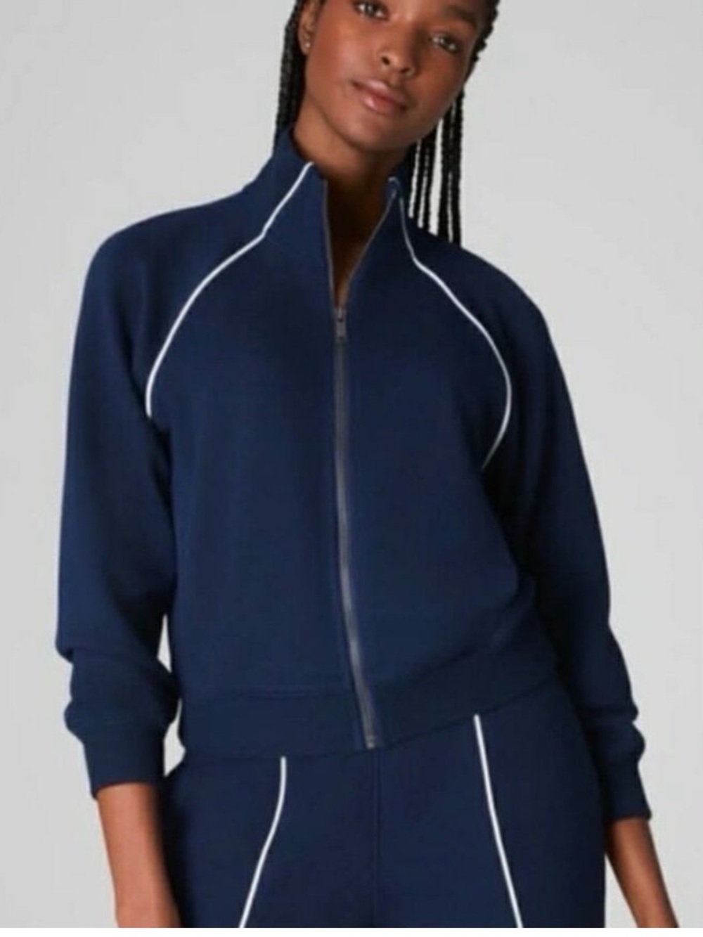 Spanx AirEssentials Pique Full Zip Track Jacket size Small